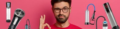 mężczyzna z pompkami do penisa n69.pl