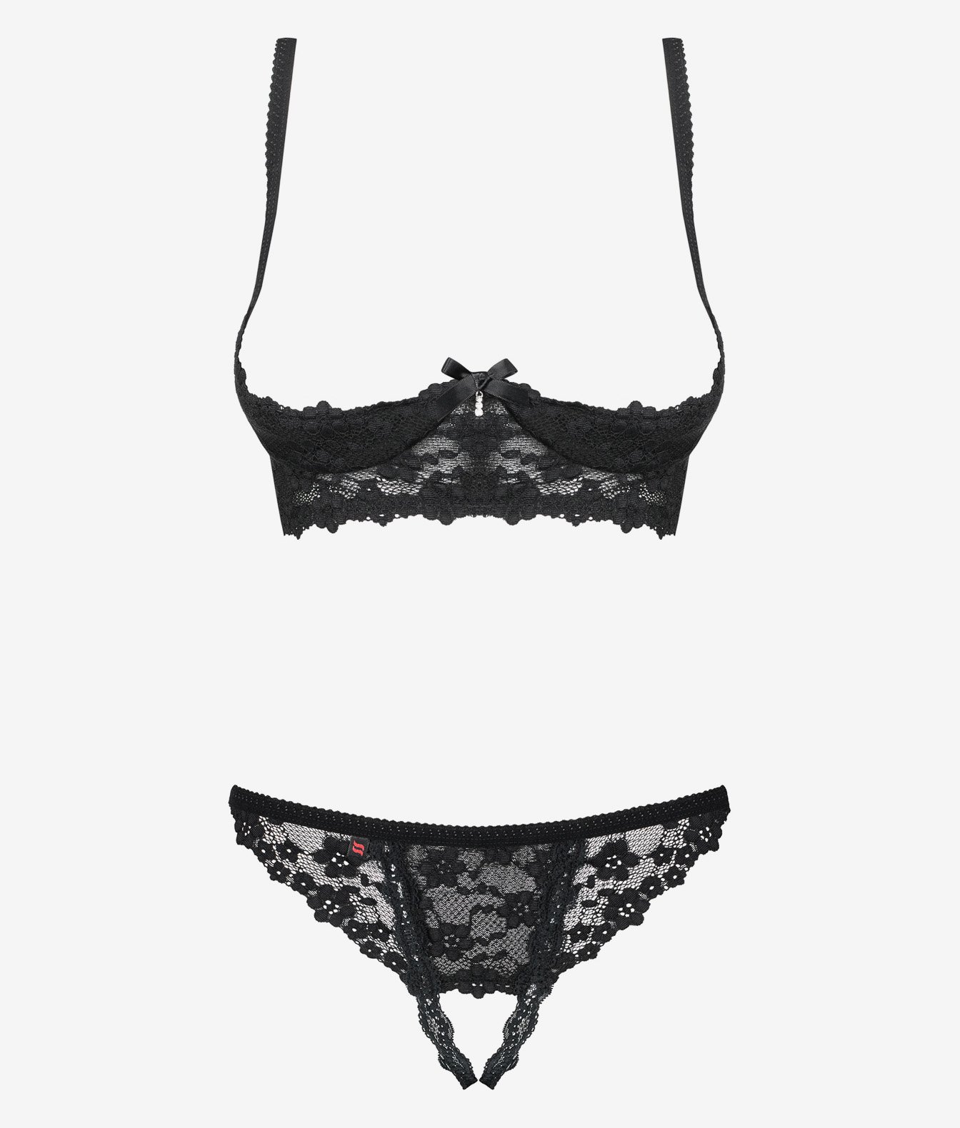 Obsessive Letica komplet: biustonosz i majtki z otwartym krokiem packshot