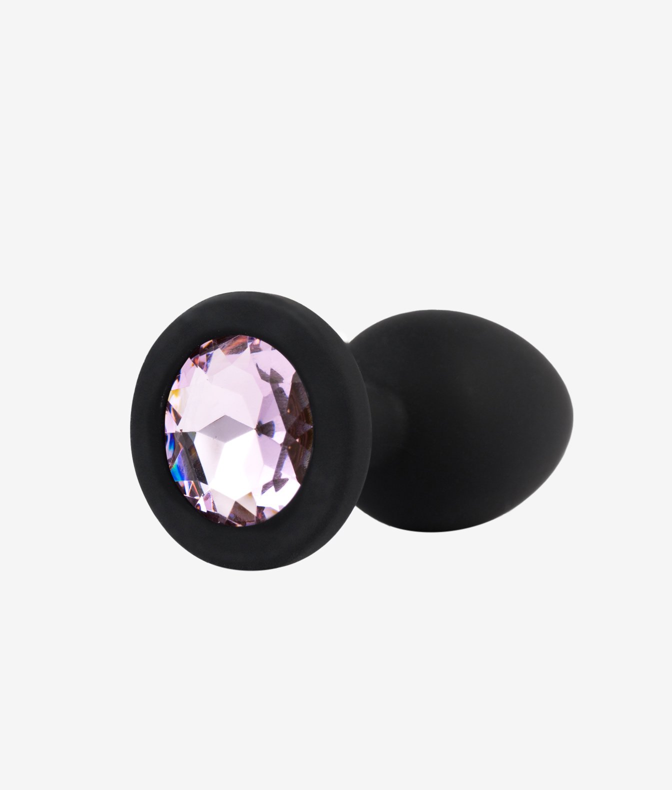 N69 korek silikonowy S różowy kryształek