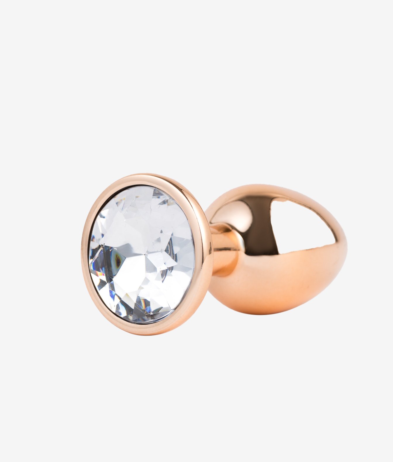 N69 korek aluminiowy rose gold S biały kryształek