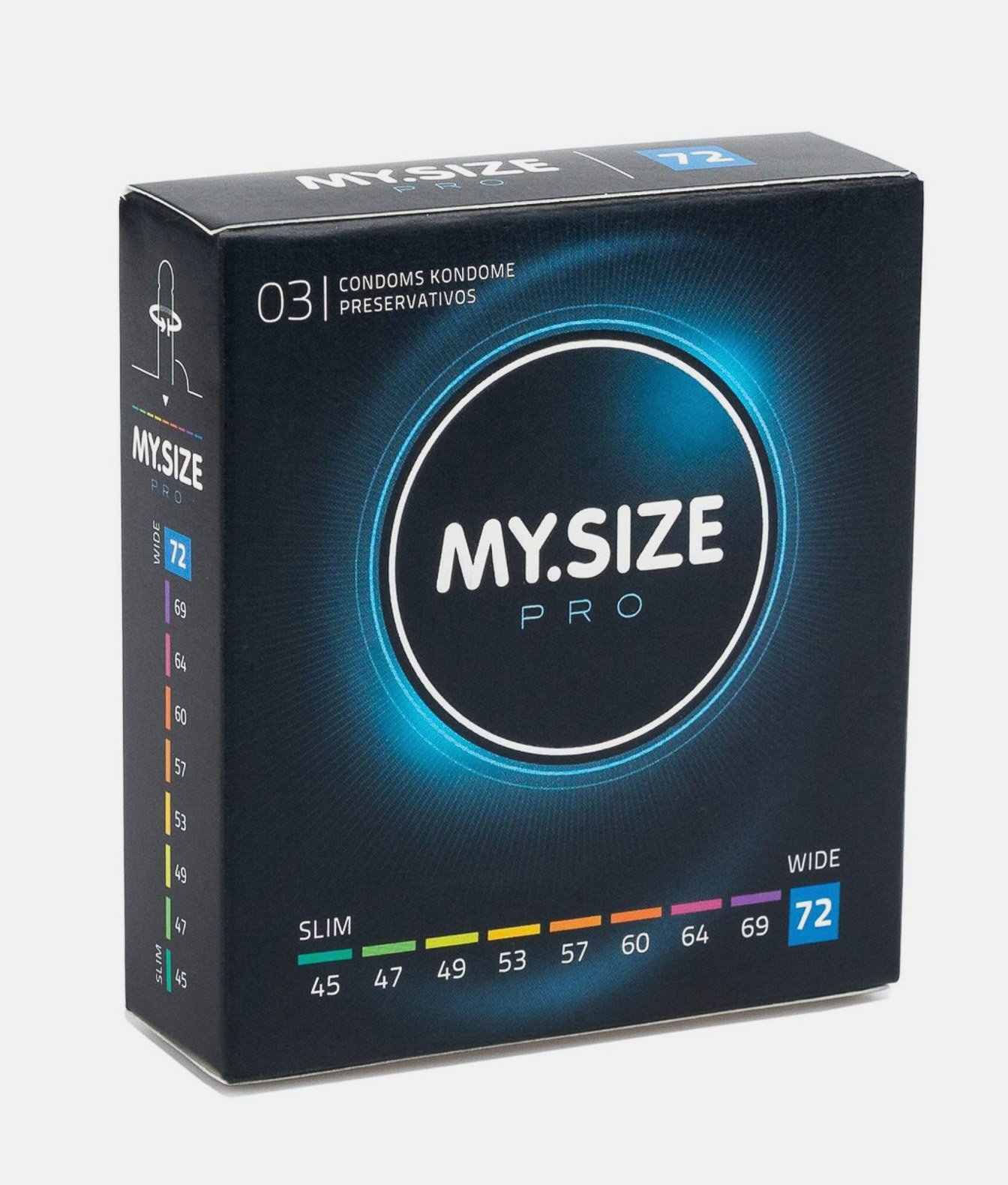 MY.SIZE PRO 72 prezerwatywy dla obwodu 15-16 cm