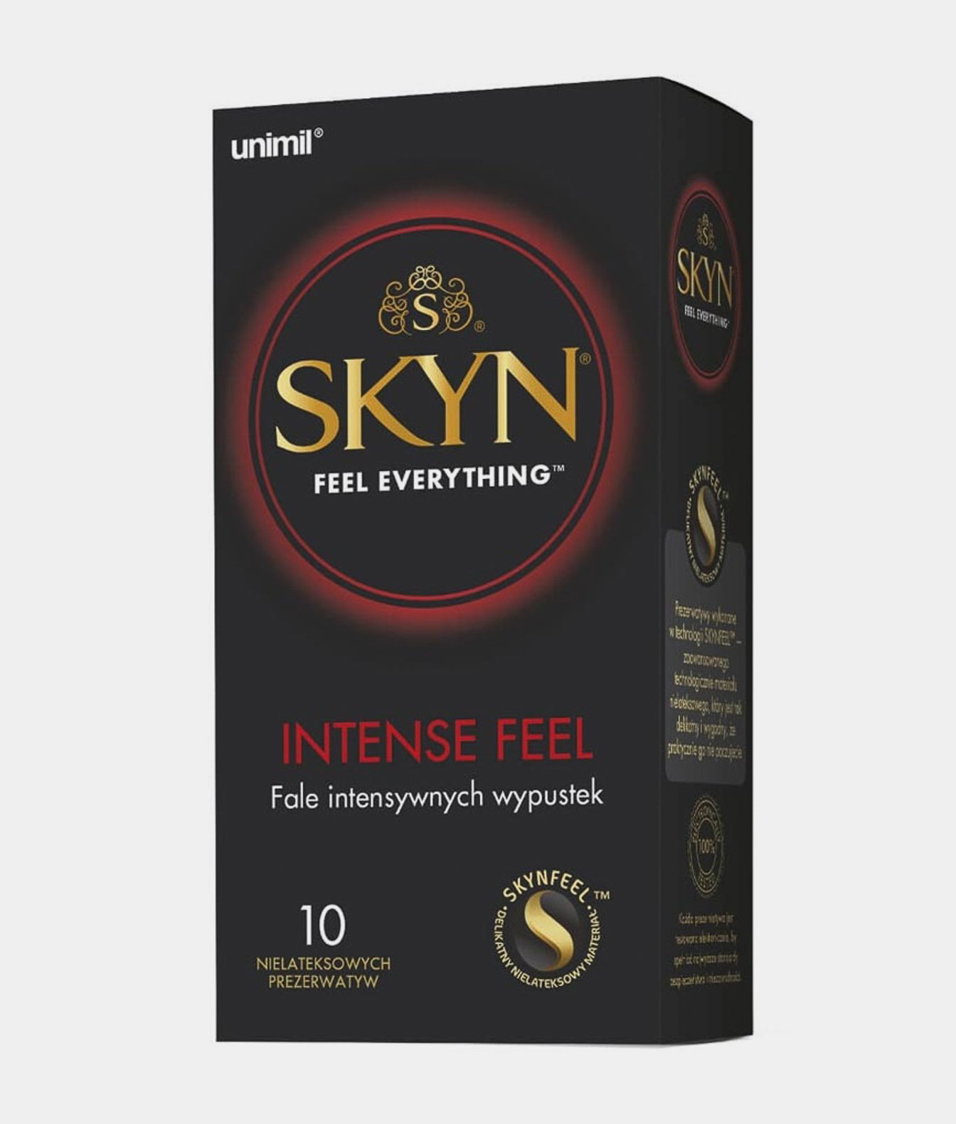 Unimil SKYN Intense Feel prezerwatywy nielateksowe z wypustkami