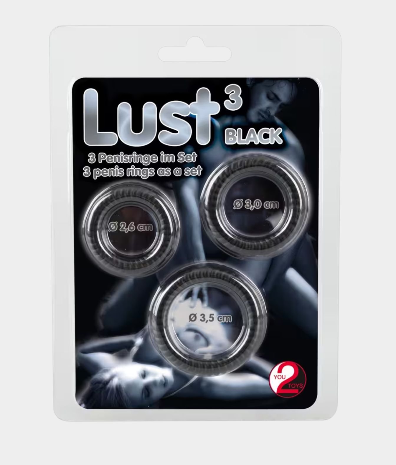 You2Toys Lust 3 Cock Rings black pierścienie erekcyjne